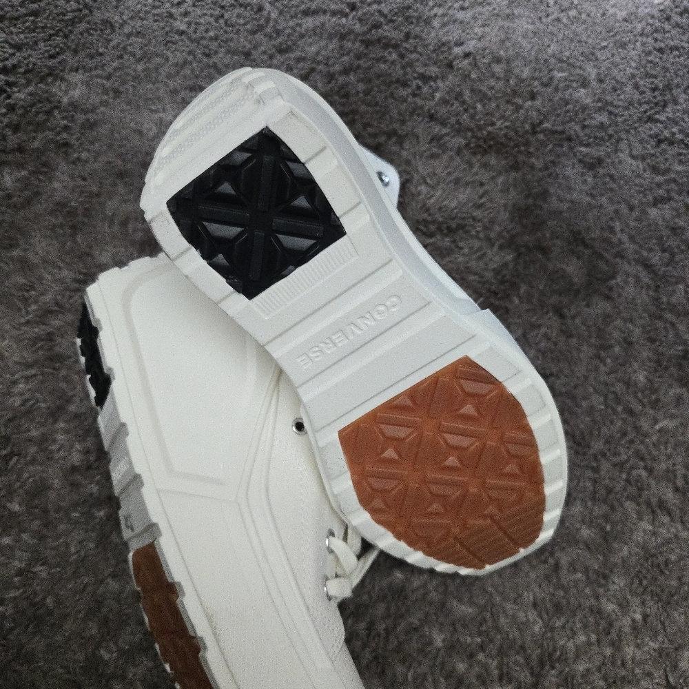 Chuck 70 De Luxe Wedges Women Size 7 White Out 102025 - Picture 6 of 8
